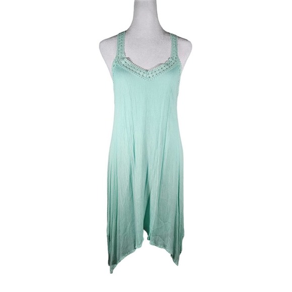 Alter'd State‎ Women's Pale Blue Rayon Dress Lace Neckline and Backing Small - Picture 1 of 8